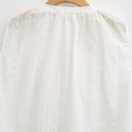 Damen Rüschenshirt mit elegantem V-Ausschnitt EB