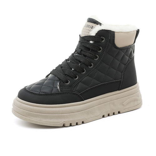 Damen warme gefütterte High-Top Sneakers EB