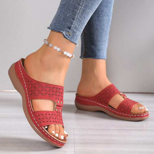Damen Clogs mit modischem Lochdesign und komfortabler Fußbettung EB