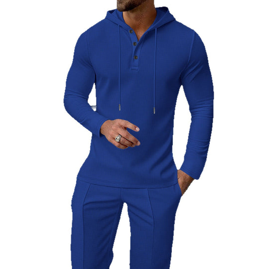 Herren sportives Hoodie und Jogginghose Set im strukturierten Design EB