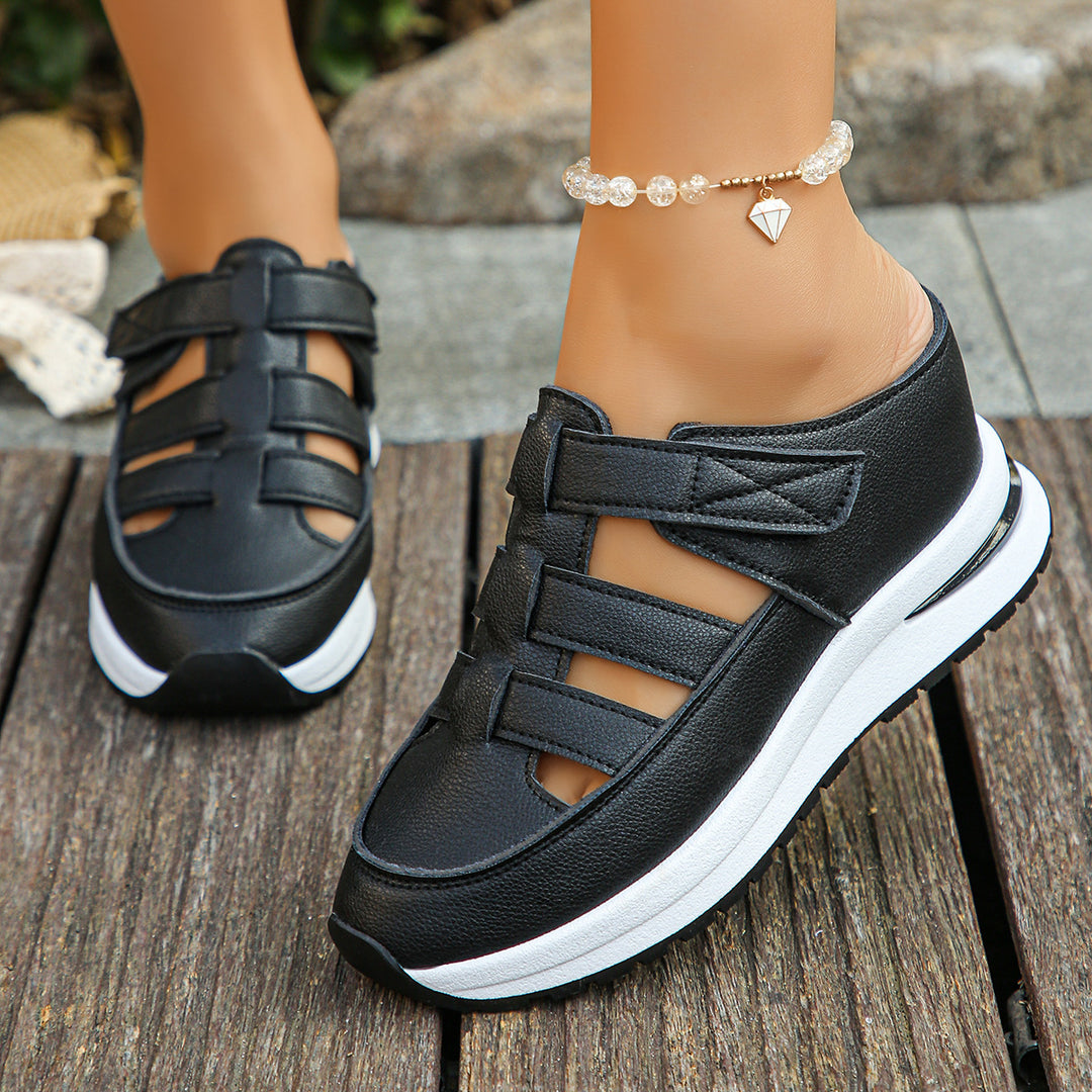 Damen Komfort-Sandalen mit verstellbaren Riemen und ergonomischem Fußbett EB
