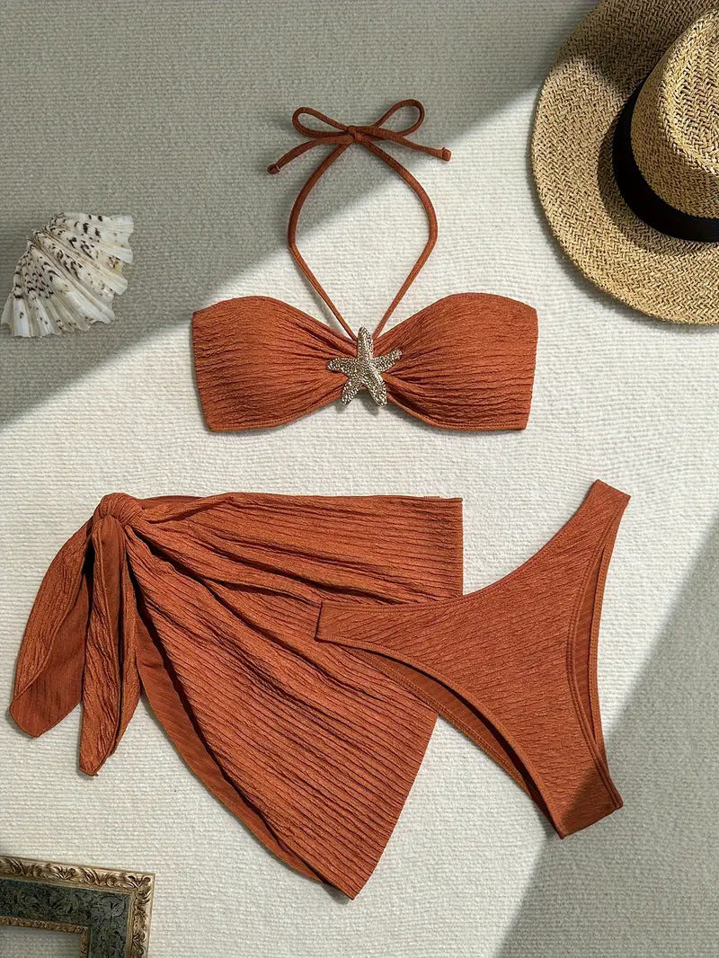 Damen Bandeau-Bikini mit eleganter Wickel-Option EB