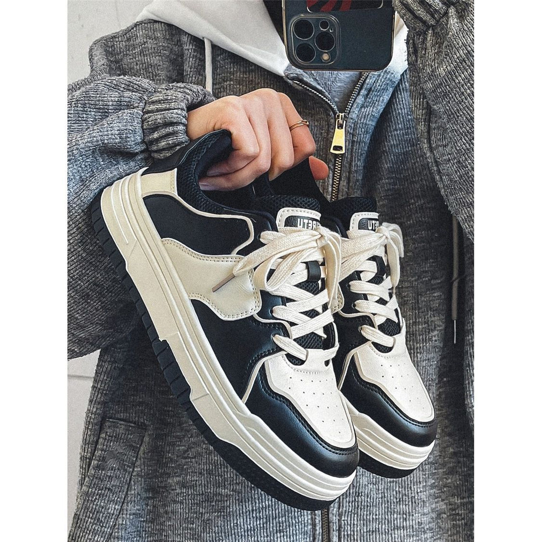Damen Sportliche Chunky Sneakers mit atmungsaktiver Oberflächenstruktur und flexibler Sohle EB
