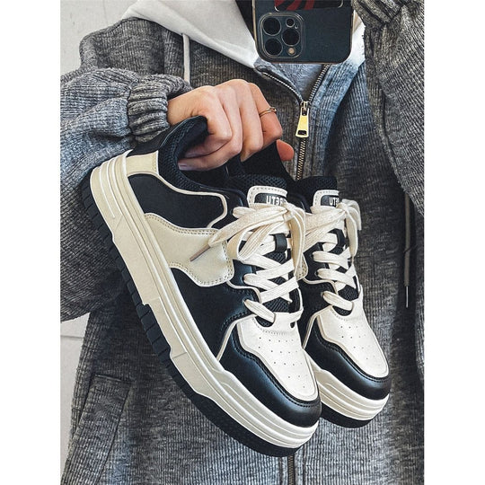 Damen Sportliche Chunky Sneakers mit atmungsaktiver Oberflächenstruktur und flexibler Sohle EB