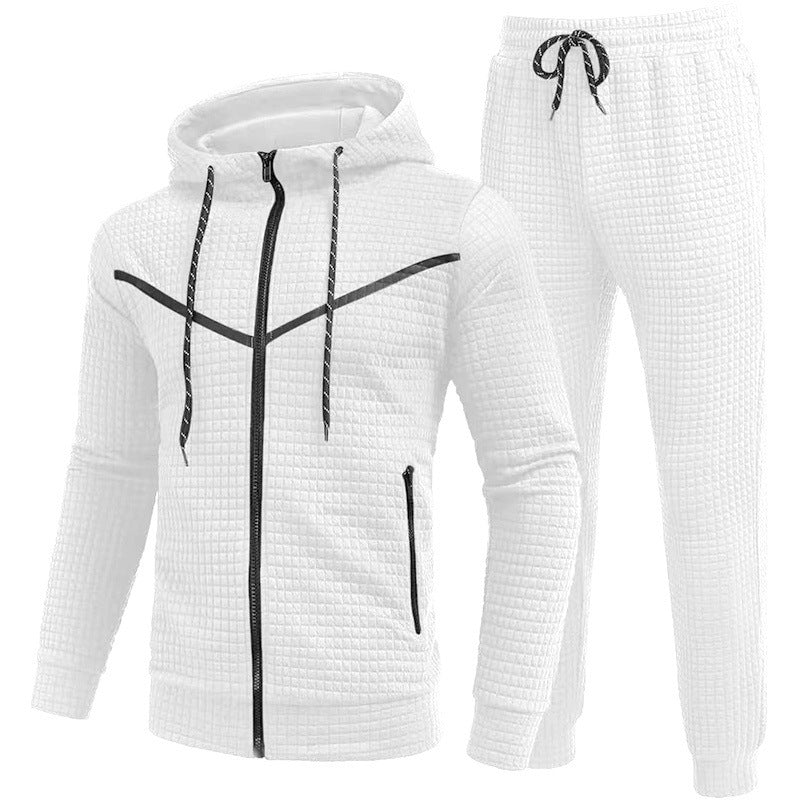 Herren Fleece-Jogginganzug mit strukturiertem Design EB