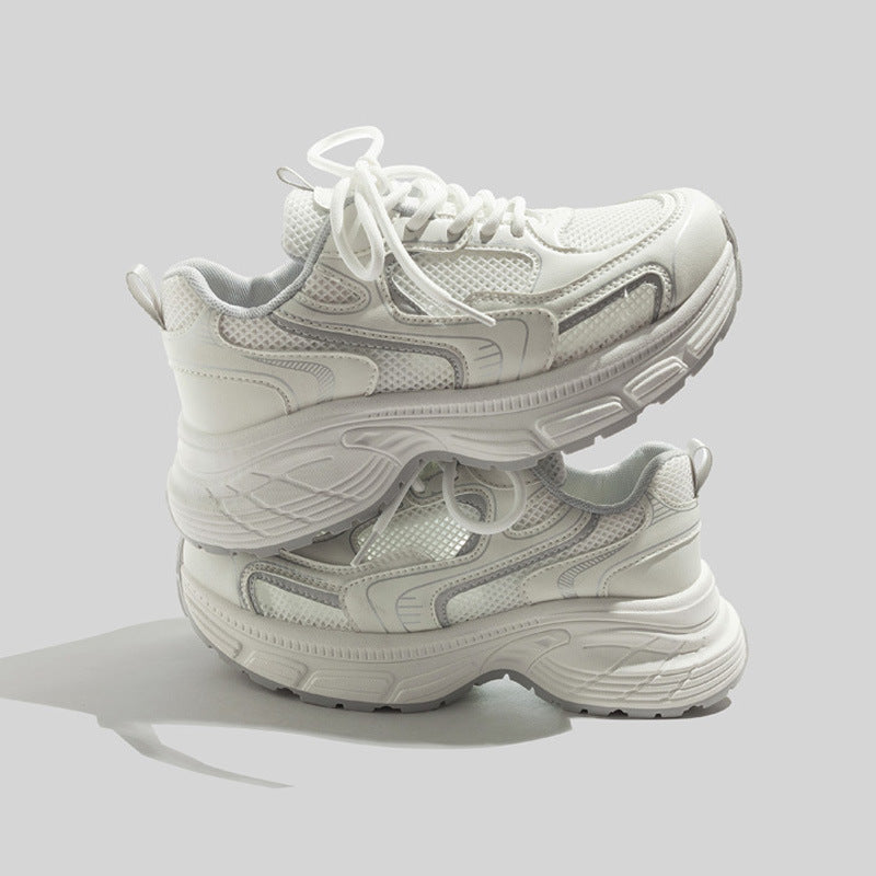 Damen Sportliche Sneakers mit atmungsaktiver Mesh-Oberfläche und gepolsterter Sohlenstruktur EB