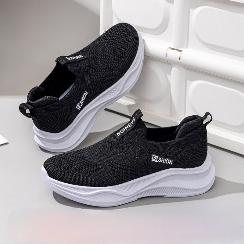 Damen Atmungsaktive Slip-On Sneakers mit elastischer Sohle EB