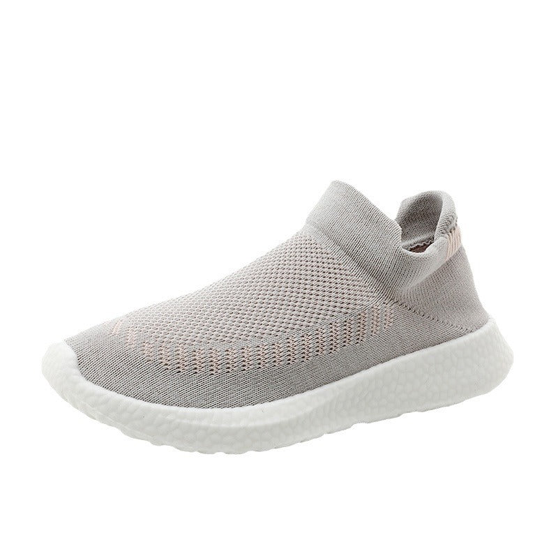 Damen bequeme und atmungsaktive Slip-On Sneakers mit flexiblem Sohlenprofil EB