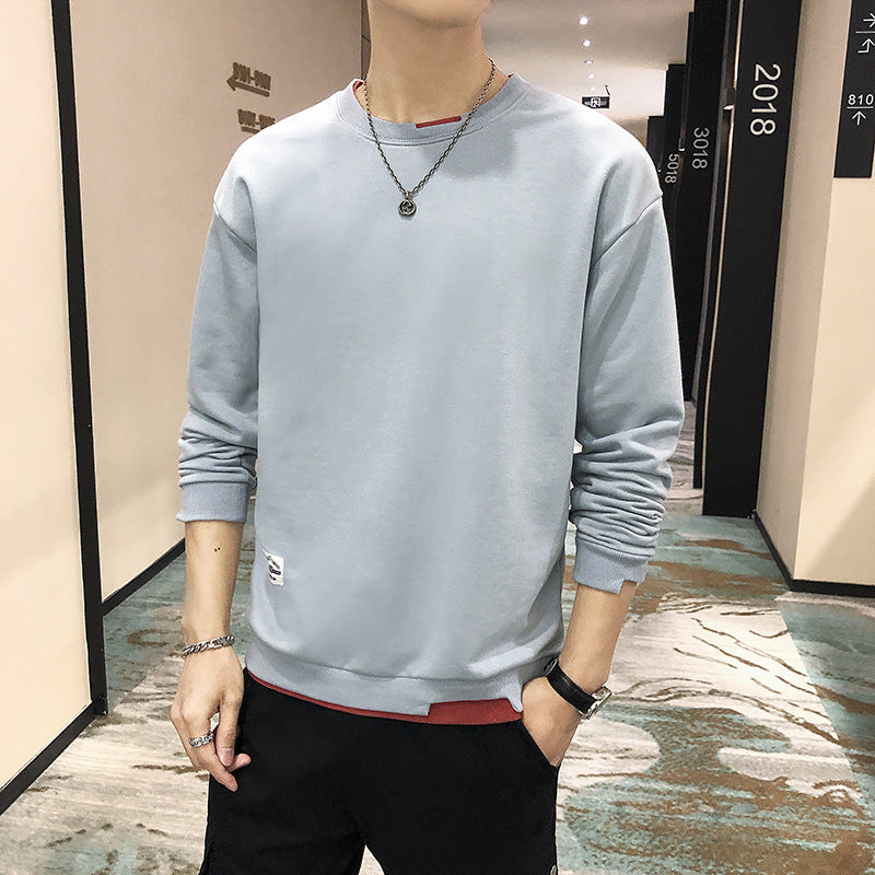 Herren lässiger Sweatshirt mit kontrastierendem Saum EB