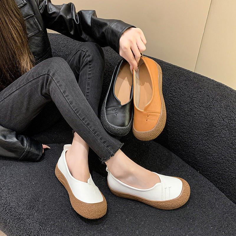 Damen komfortable Slip-On Halbschuhe mit rutschfester Sohle EB