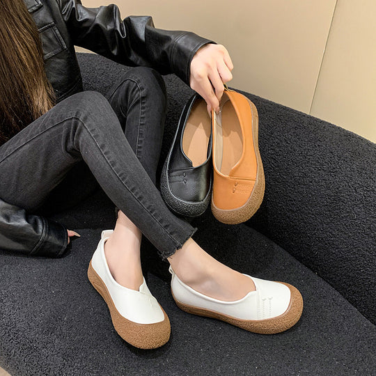 Damen komfortable Slip-On Halbschuhe mit rutschfester Sohle EB