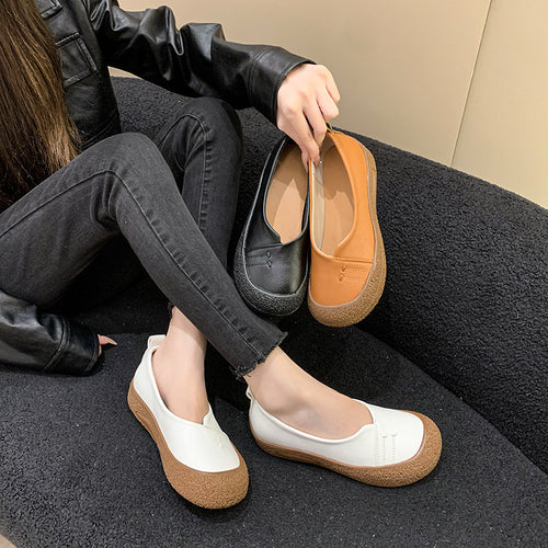 Damen komfortable Slip-On Halbschuhe mit rutschfester Sohle EB