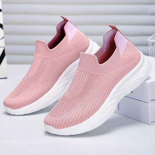 Damen Atmungsaktive Slip-On Sportschuhe mit flexiblem Sohlen-Design EB