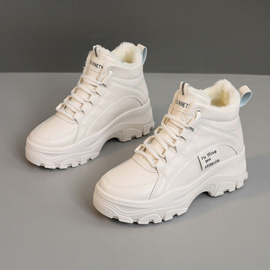 Damen Winterliche High-Top Sneakers mit kuscheligem Innenfutter und rutschfester Sohle EB