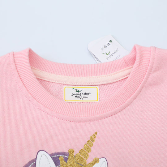 Mädchen Sweatshirt mit Einhorn-Applikation EB