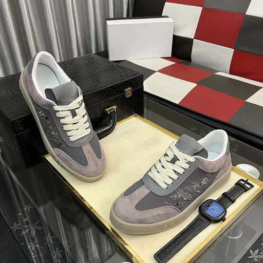 Damen Sneakers aus hochwertigem Leder und Wildleder mit modernem Design EB