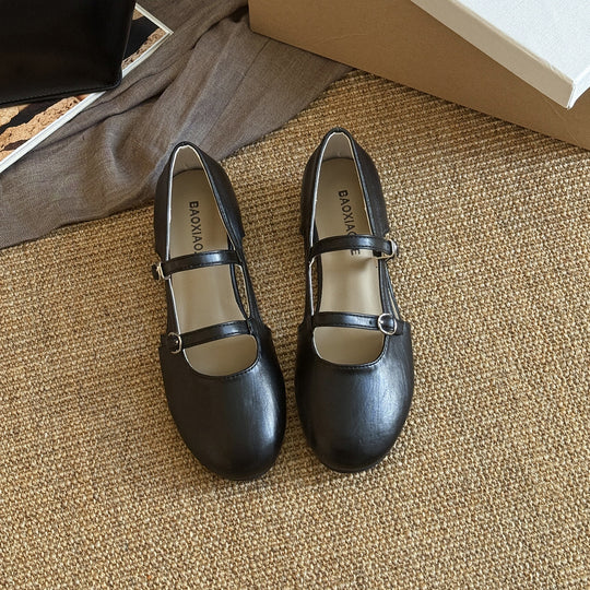 Damen Komfortable Mary Jane Schuhe mit verstellbaren Riemen EB