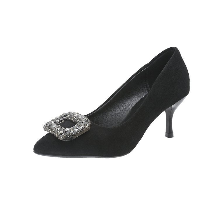Damen elegante High Heels mit funkelndem Strassdetail EB