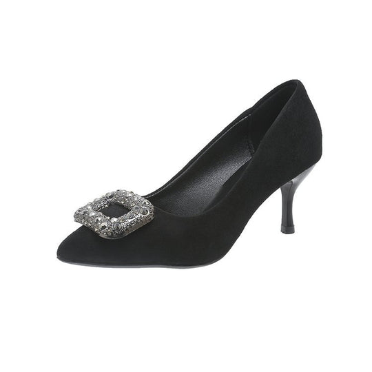 Damen elegante High Heels mit funkelndem Strassdetail EB