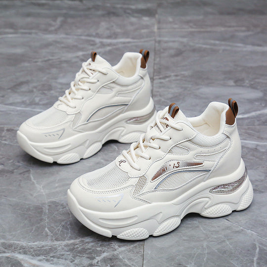 Damen Sportliche Chunky Sneakers mit atmungsaktivem Mesh-Obermaterial EB