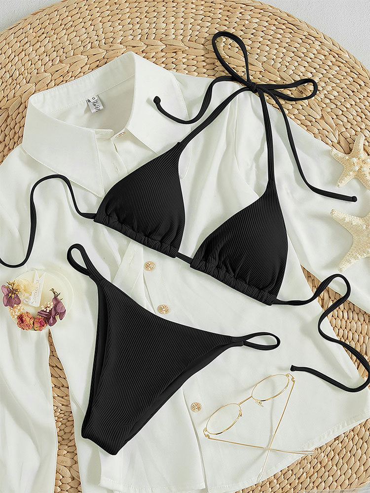 Damen Triangel-Bikini mit raffiniertem Bindesystem EB