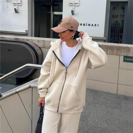 Damen Hoodie und Jogginghose mit weitem Schnitt EB