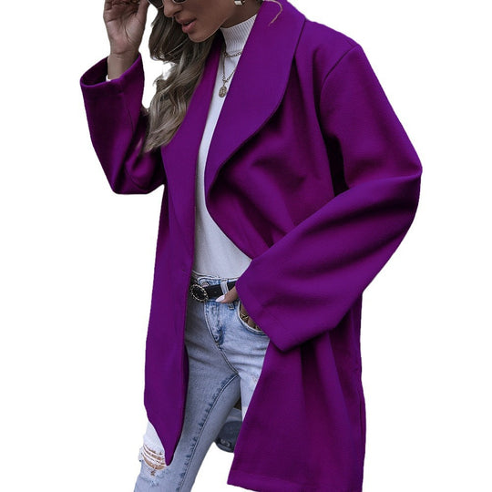 Damen modischer Oversized-Mantel mit strukturiertem Design EB