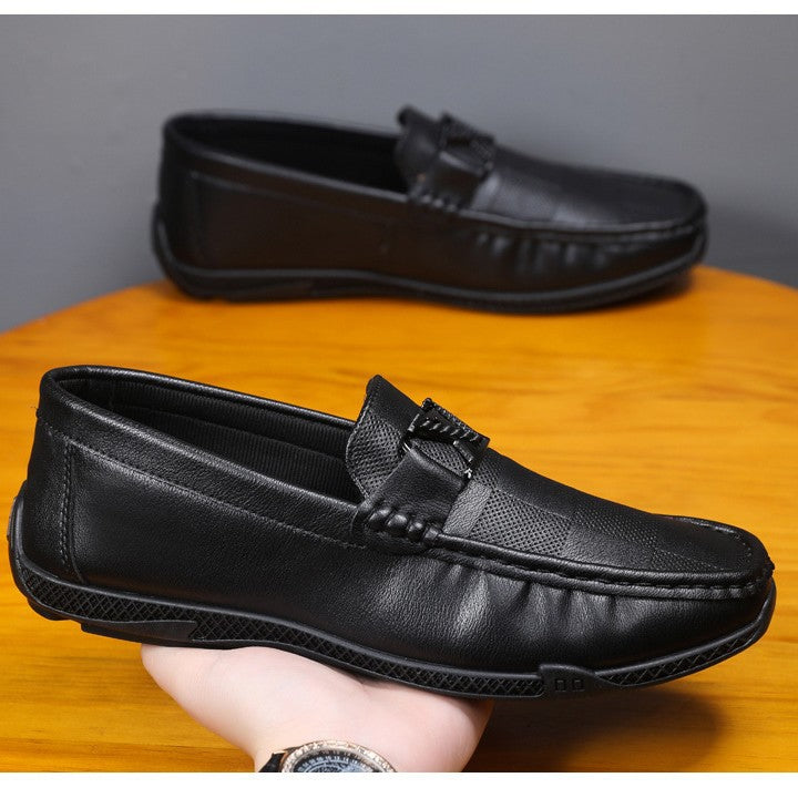 Herren Elegante Mokassins aus hochwertigem Leder mit rutschfester Sohle EB