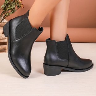Damen Chelsea-Stiefeletten aus veganem mit elastischen Seiteneinsätzen EB