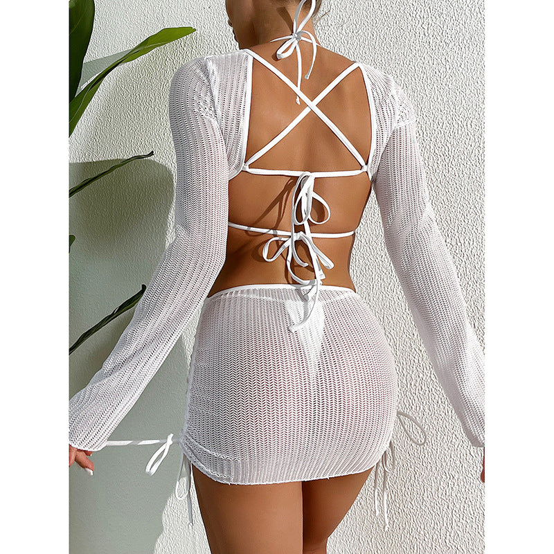 Damen Netzkleid mit Cut-Outs und trendigen Ringdetails EB