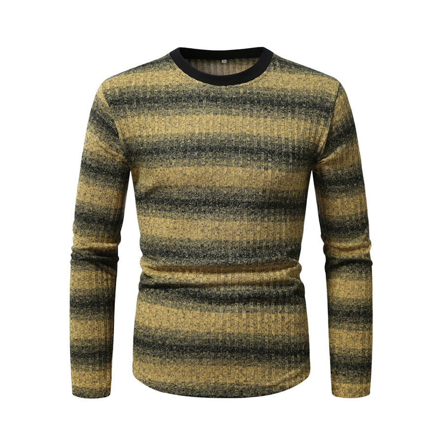 Herren Langarmshirt mit modischem Streifendesign und hochwertiger Baumwollmischung EB