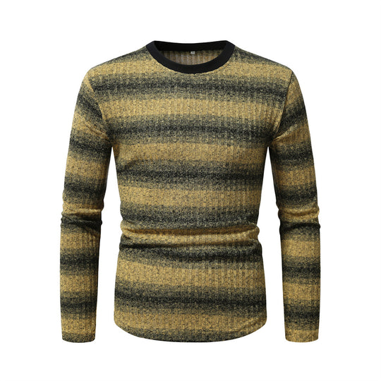 Herren Langarmshirt mit modischem Streifendesign und hochwertiger Baumwollmischung EB