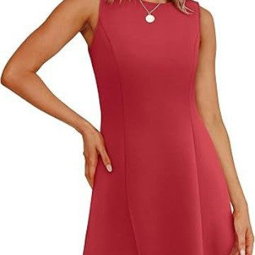 Damen ärmelloses A-Linien Kleid mit zeitlosem Schnitt EB