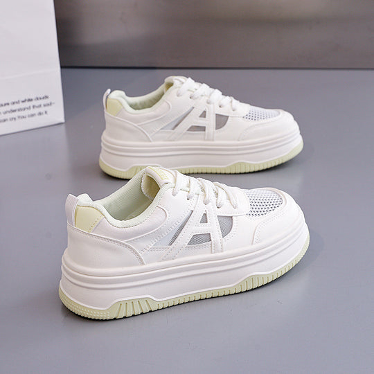 Damen Modische Sneakers mit extra dicker Sohle EB