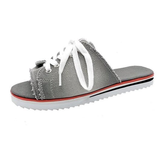 Damen lässige Denim-Sandalen im Sneaker-Stil EB