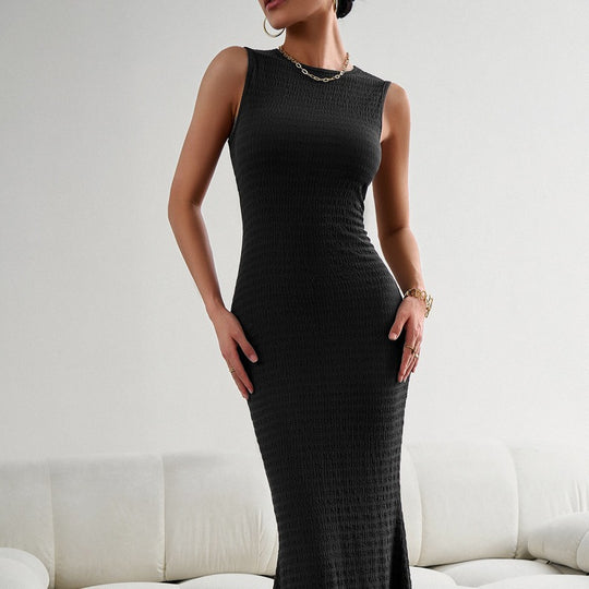 Damen Maxikleid mit figurbetontem Schnitt und elegantem Schlitz EB