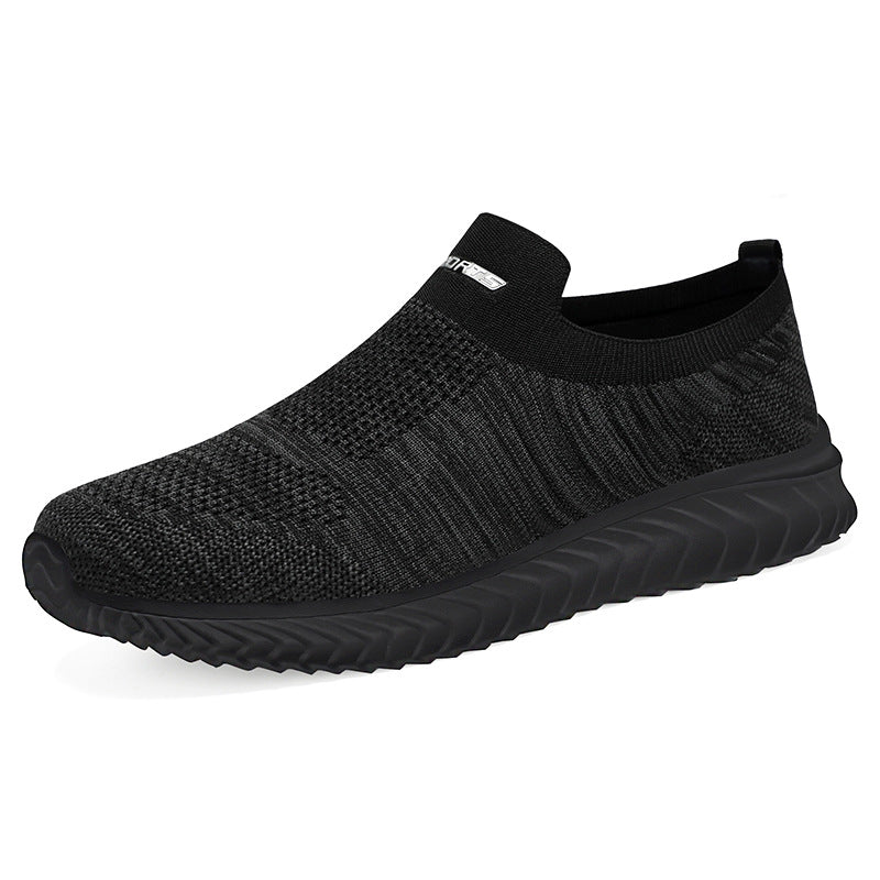 Damen Komfortable Sneaker mit elastischem Strickoberteil und rutschfester Sohle EB