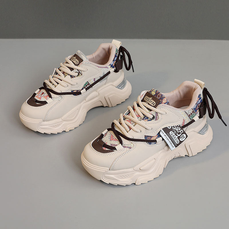 Damen modische Chunky Sneaker mit innovativem Obermaterial und sportlichem Design EB
