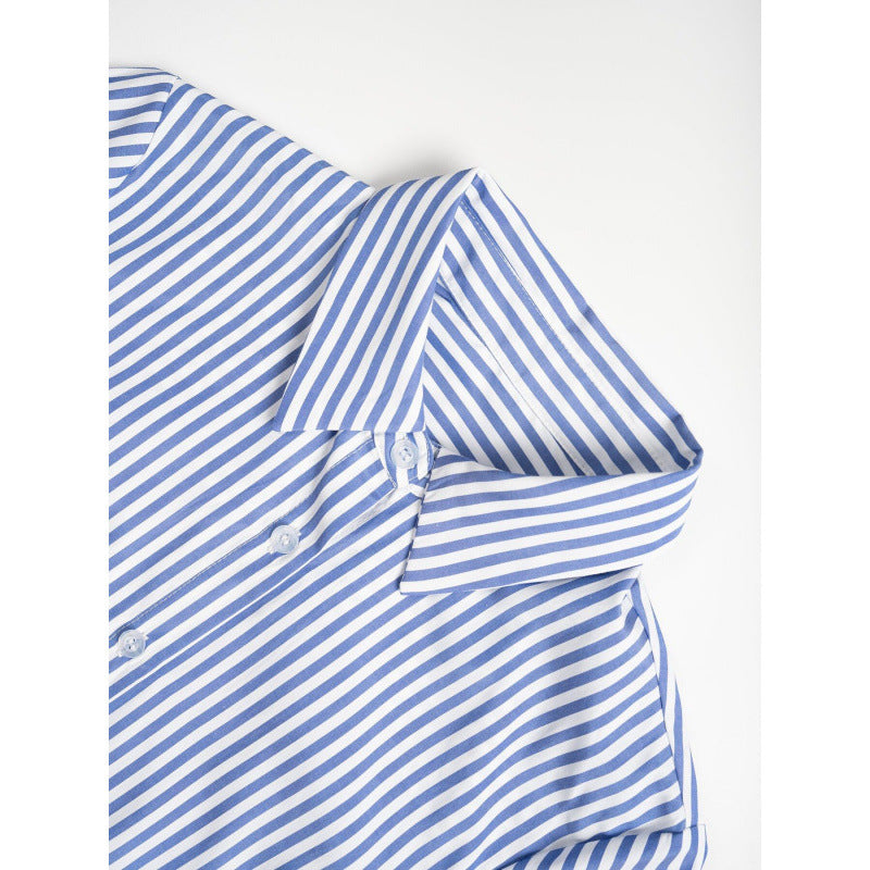 Damen lässige Hemdbluse mit Streifenmuster EB