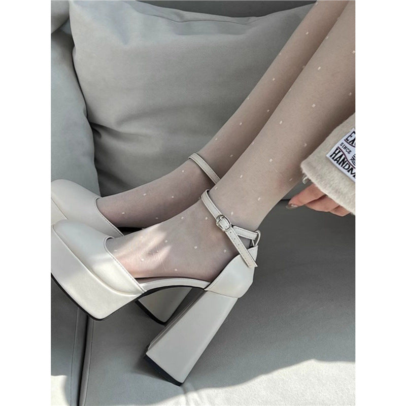 Damen elegante Plateau-Pumps mit modischem Riemendesign EB