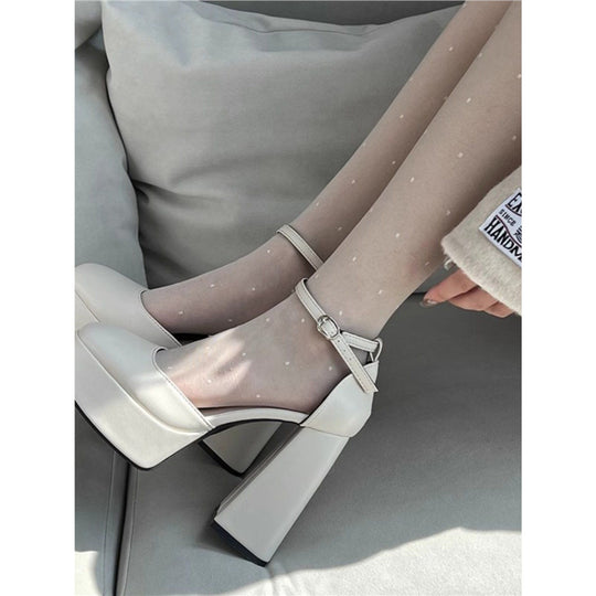 Damen elegante Plateau-Pumps mit modischem Riemendesign EB