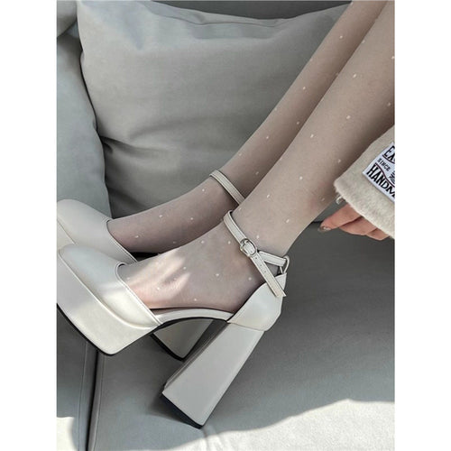 Damen elegante Plateau-Pumps mit modischem Riemendesign EB