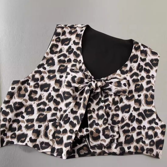 Damen Weite Leoprint-Hosen EB