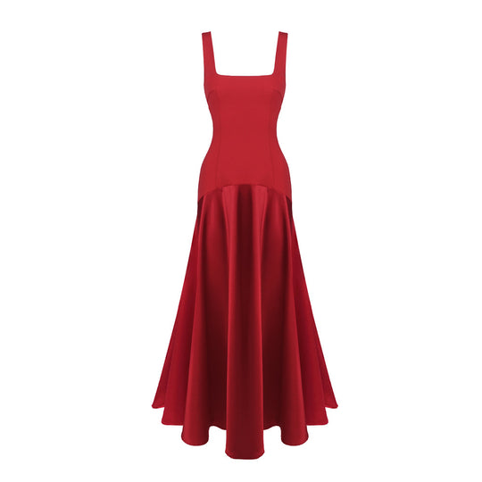Damen Elegantes Maxikleid mit A-Linien-Silhouette und schmalen Trägern EB