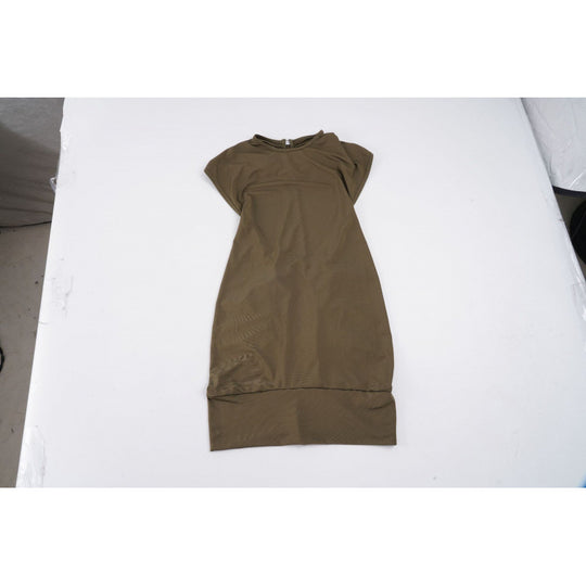 Damen Elegantes Bodycon Kleid mit kurzen Ärmeln und lässiger Passform EB