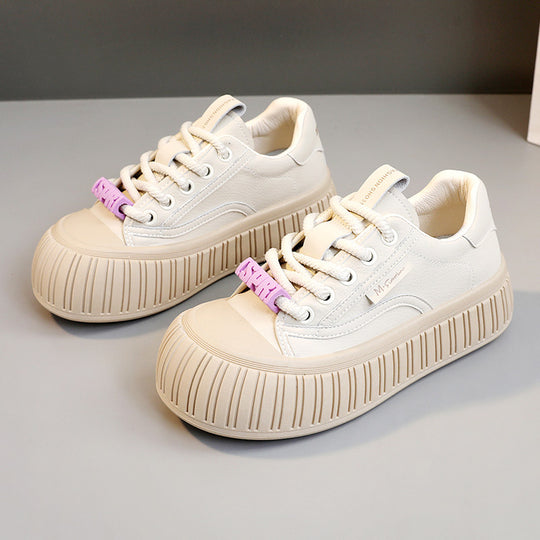 Damen Plateau-Sneaker mit trendiger Gummisohle und bequemer Dämpfung EB