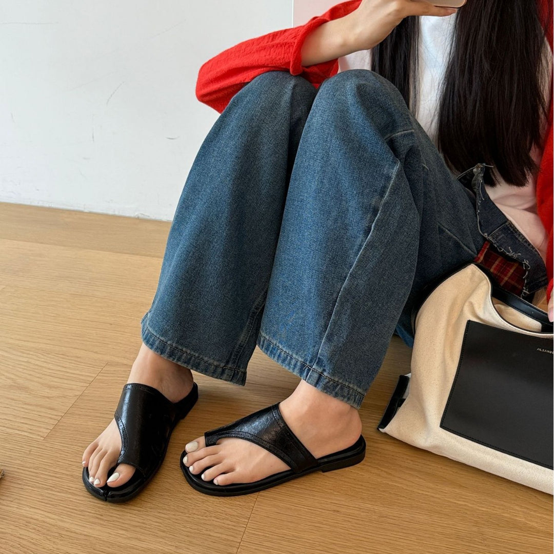 Damen Komfortable Zehentrenner-Sandalen mit ergonomischem Design und rutschfester Sohle EB