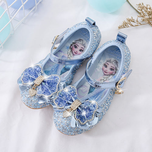 Mädchen Glitzernde Ballerinas mit dekorativer Blumenapplikation EB