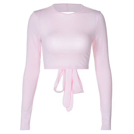 Damen Langarm Cropped Top EB