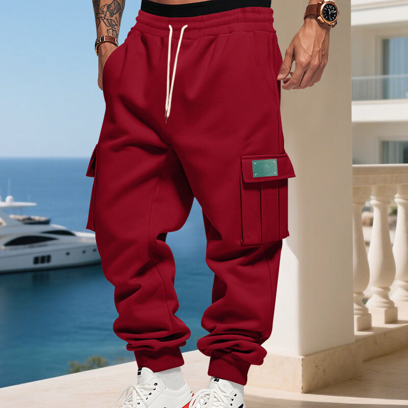 Herren Cargo-Jogginghose mit verstellbarem Kordelzug und praktischen Taschen EB